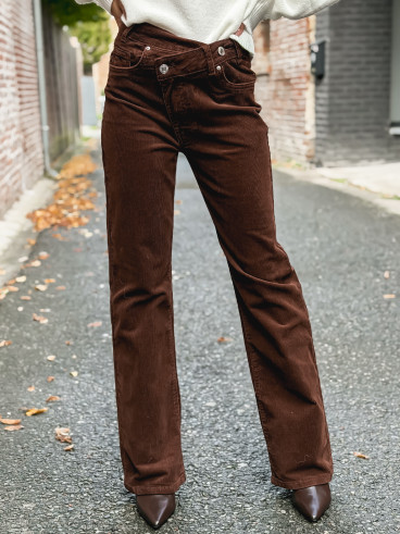 Pantalon en velour Rosina - Chocolat Pantalon en velour Rosina - Chocolat