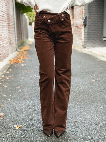 Pantalon en velour Rosina - Chocolat Pantalon en velour Rosina - Chocolat