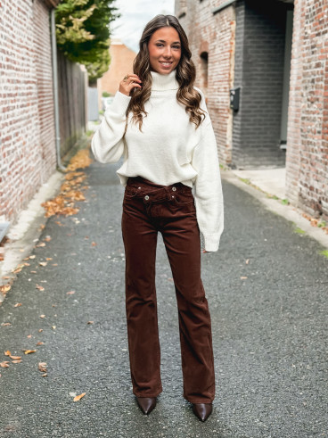 Pantalon en velour Rosina - Chocolat Pantalon en velour Rosina - Chocolat