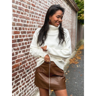 Pull col roulé Nolys - Blanc