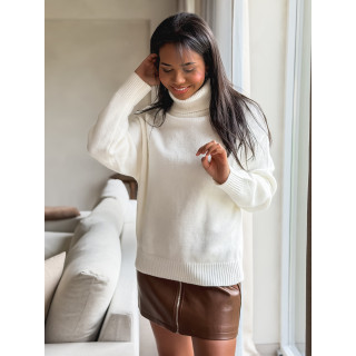 Pull col roulé Nolys - Blanc
