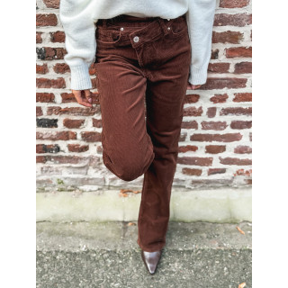 Pantalon en velour Rosina - Chocolat