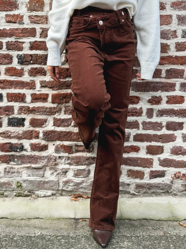 Pantalon en velour Rosina - Chocolat Pantalon en velour Rosina - Chocolat