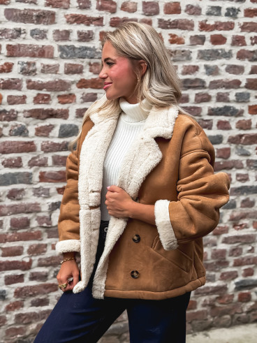 Veste en suédine Mireya - Camel