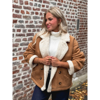 Veste en suédine Mireya - Camel