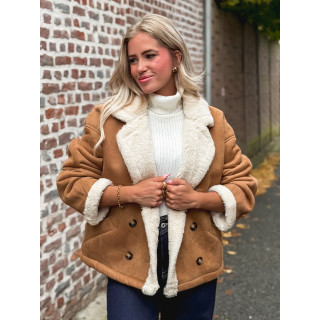 Veste en suédine Mireya - Camel