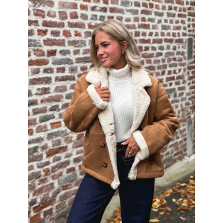 Veste en suédine Mireya - Camel