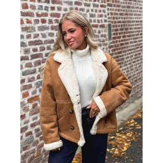 Veste en suédine Mireya - Camel