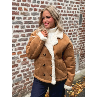 Veste en suédine Mireya - Camel