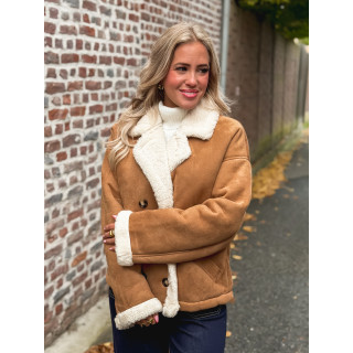 Veste en suédine Mireya - Camel