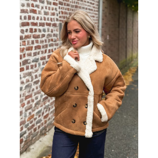 Veste en suédine Mireya - Camel