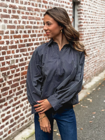 Blouse ligné Serenia - marine