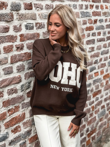 Pull Avery - Chocolat/Beige Pull Avery - Chocolat/Beige