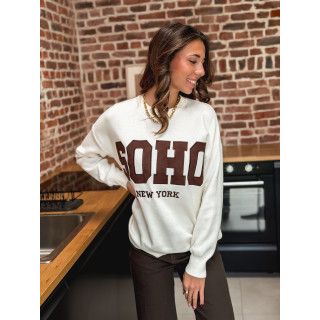 Pull Avery - Beige/Chocolat