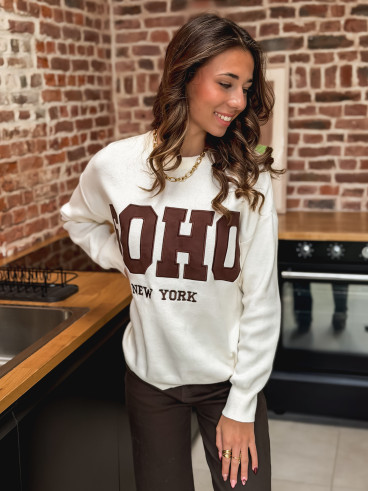 Pull Avery - Beige/Chocolat Pull Avery - Beige/Chocolat