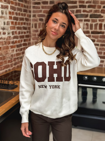Pull Avery - Beige/Chocolat Pull Avery - Beige/Chocolat