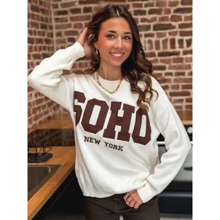 Pull Avery - Beige/Chocolat