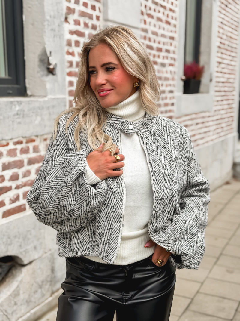 Veste Eléane - Ecru/Noir Veste Eléane - Ecru/Noir