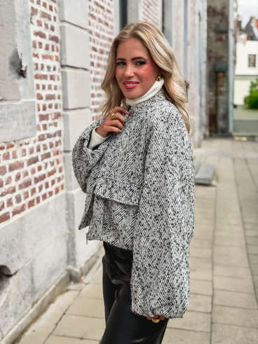 Veste Eléane - Ecru/Noir Veste Eléane - Ecru/Noir