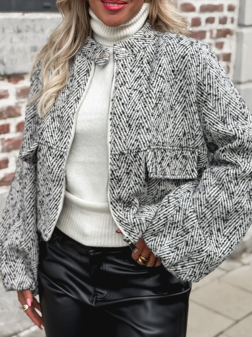 Veste Eléane - Ecru/Noir Veste Eléane - Ecru/Noir