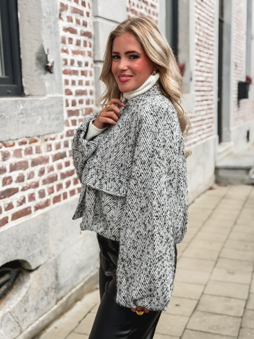 Veste Eléane - Ecru/Noir Veste Eléane - Ecru/Noir