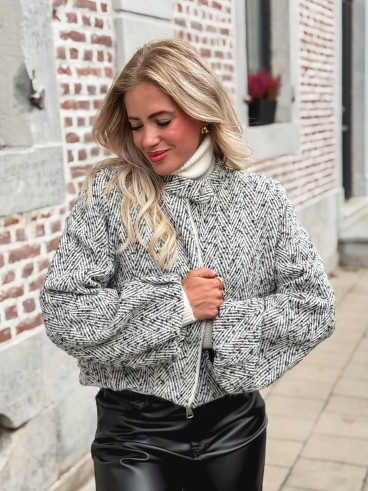 Veste Eléane - Ecru/Noir Veste Eléane - Ecru/Noir