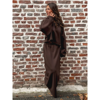 Jupe longue Eléanore - Chocolat