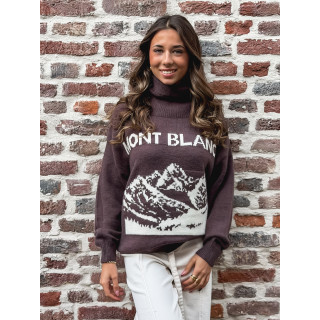 Pull ''Mont blanc'' - Chocolat