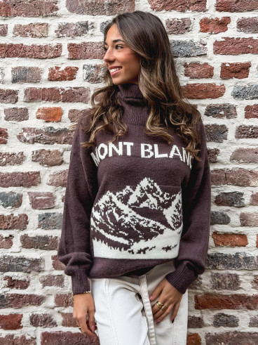 Pull ''Mont blanc'' - Chocolat