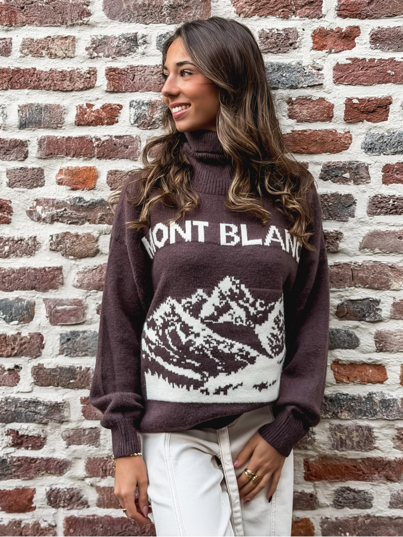 Pull ''Mont blanc'' - Chocolat