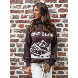 Pull ''Mont blanc'' - Chocolat