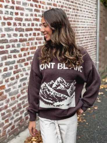 Pull ''Mont blanc'' - Chocolat