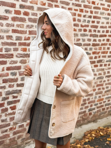 Veste en teddy Leira - Ecru Veste en teddy Leira - Ecru