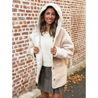 Veste en teddy Leira - Ecru