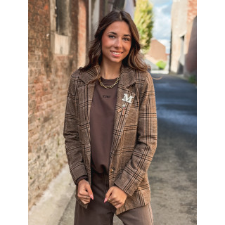 Blazer à carreaux Norella - Chocolat