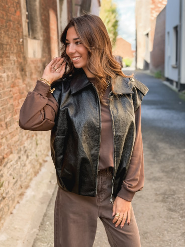 Veste en simili Roxy - Noir