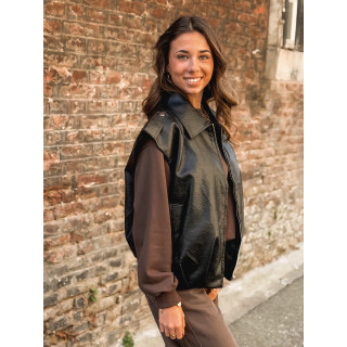 Veste en simili roxy - Noir