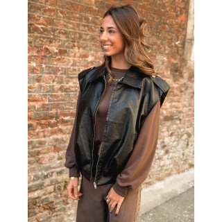Veste en simili roxy - Noir