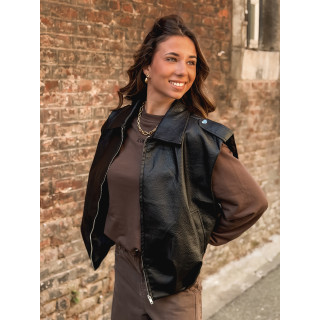 Veste en simili roxy - Noir