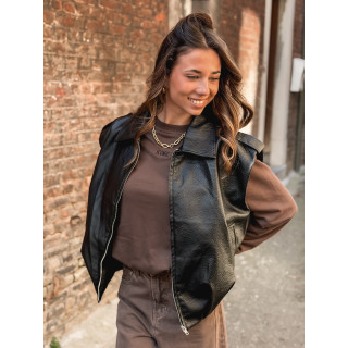 Veste en simili roxy - Noir