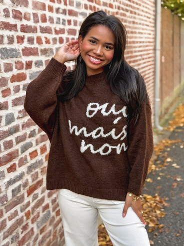 Pull "oui mais non" -  moka