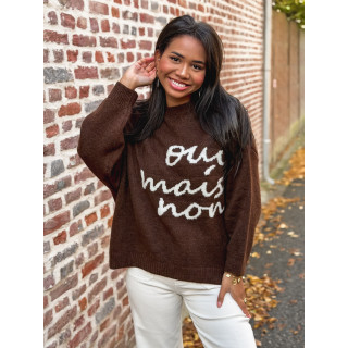Pull "oui mais non" -  moka