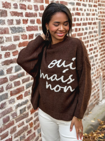 Pull "oui mais non" -  moka