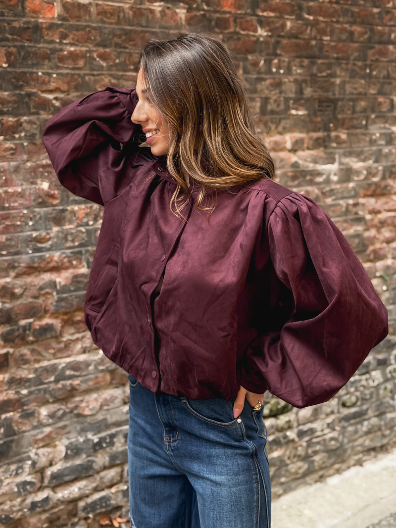 Veste en suédine Sorrel - Bordeaux