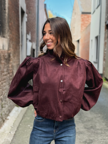 Veste en suédine Sorrel - Bordeaux