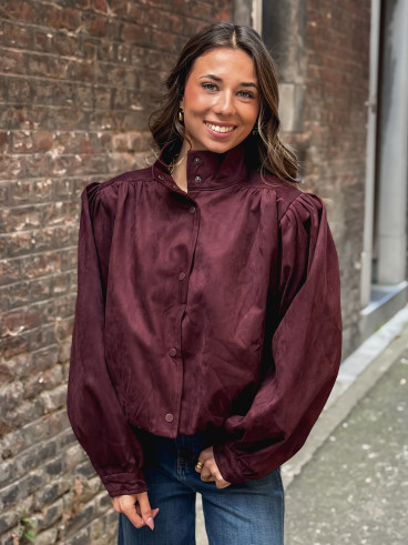 Veste en suédine Sorrel - Bordeaux