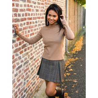 Blouse col roulé Lorène - Moka