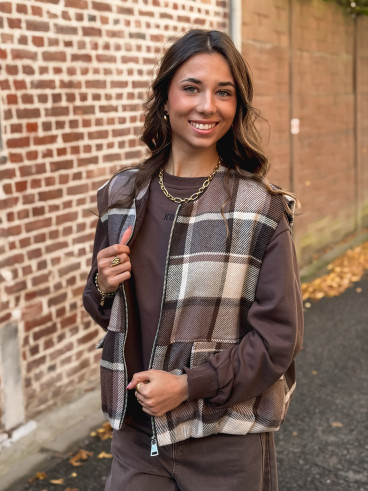 Gilet sans manches Orane - Chocolat