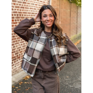 Gilet sans manches Orane - Chocolat