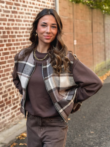 Gilet sans manches Orane - Chocolat